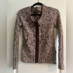 Charlotte Tarantola Sweater XS front zip with pockets